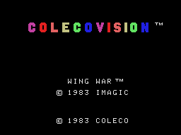 Wing War title screen for Colecovision